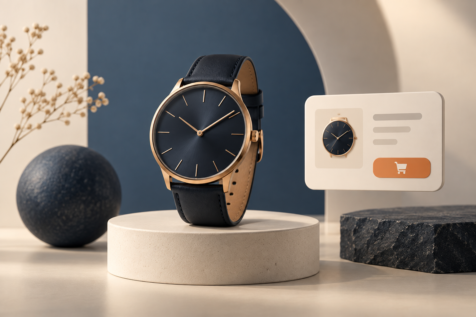 Premium watch e-commerce concept